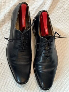 Boggi made in Italy Men's Black Leather Lace-Up Dress Shoes 10.5